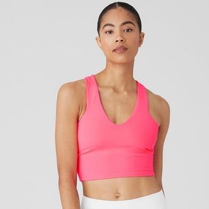 Barbie pink sports bra/ crop tank top